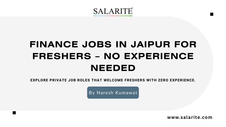 finance jobs in jaipur for n.w