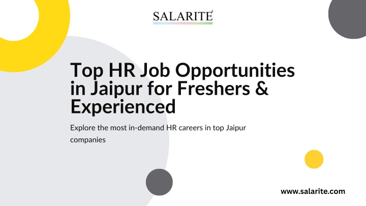 top hr job opportunities in jaipur for freshers n.w