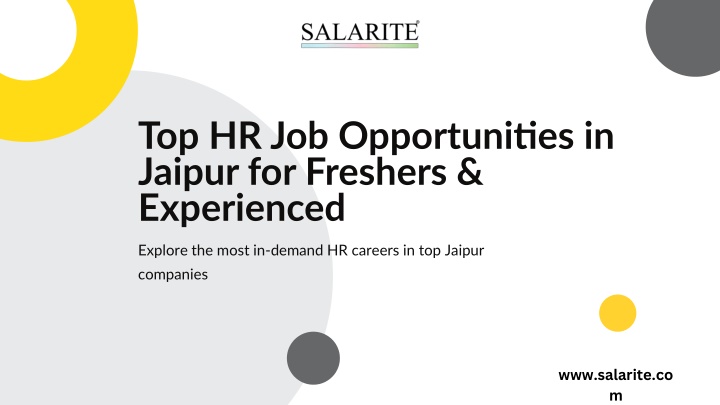 Top HR Job Opportunities in Jaipur for Freshers & Experienced