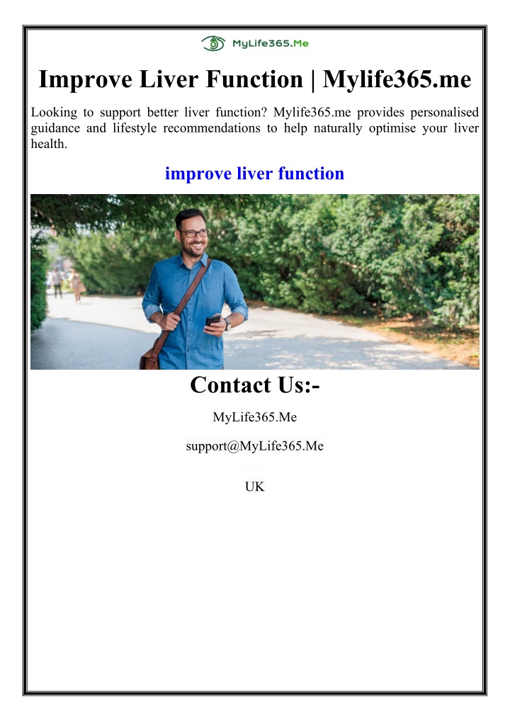 improve liver function mylife365 me n.w