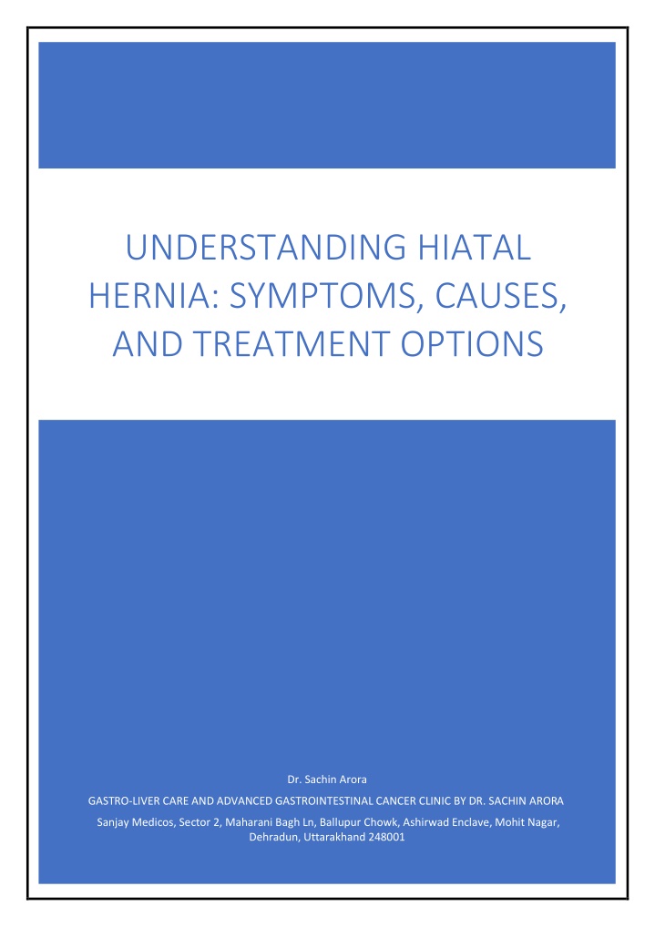 understanding hiatal hernia symptoms causes n.w