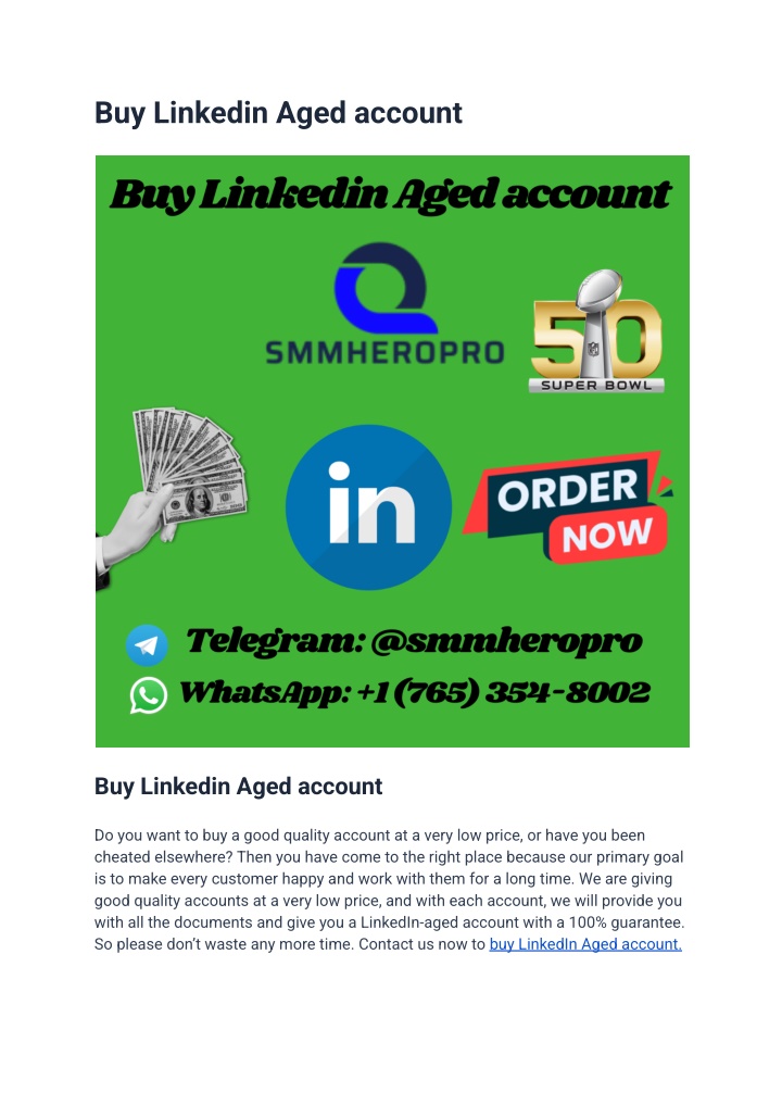 buy linkedin aged account n.w