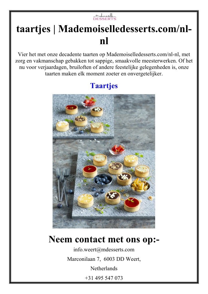 taartjes mademoiselledesserts com nl nl n.w