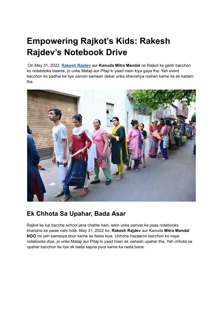 empowering rajkot s kids rakesh rajdev s notebook n.w