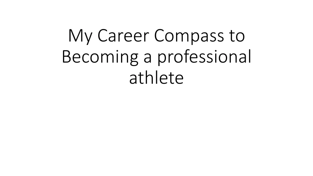 my career compass to becoming a professional n.w