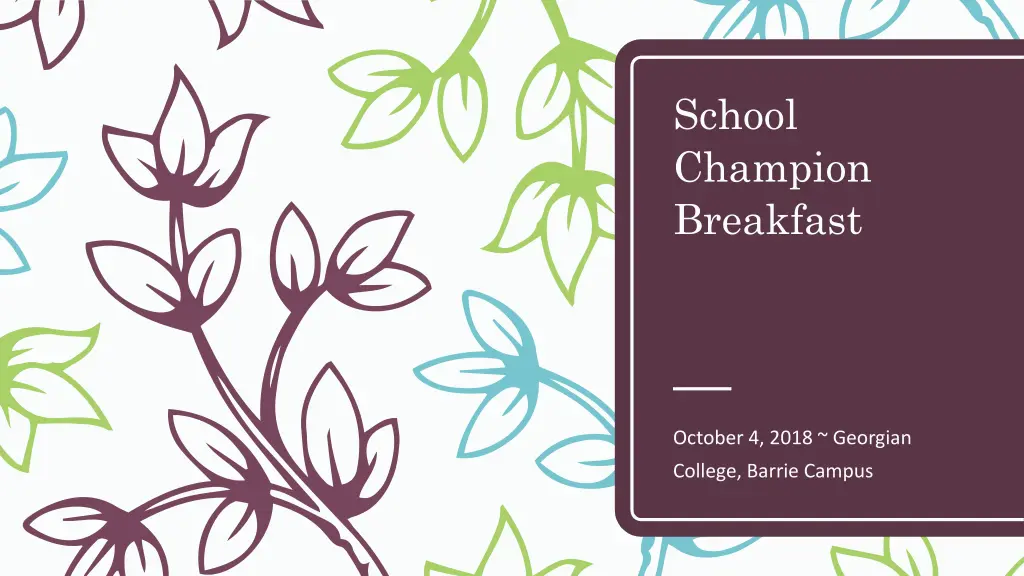 school champion breakfast n.w