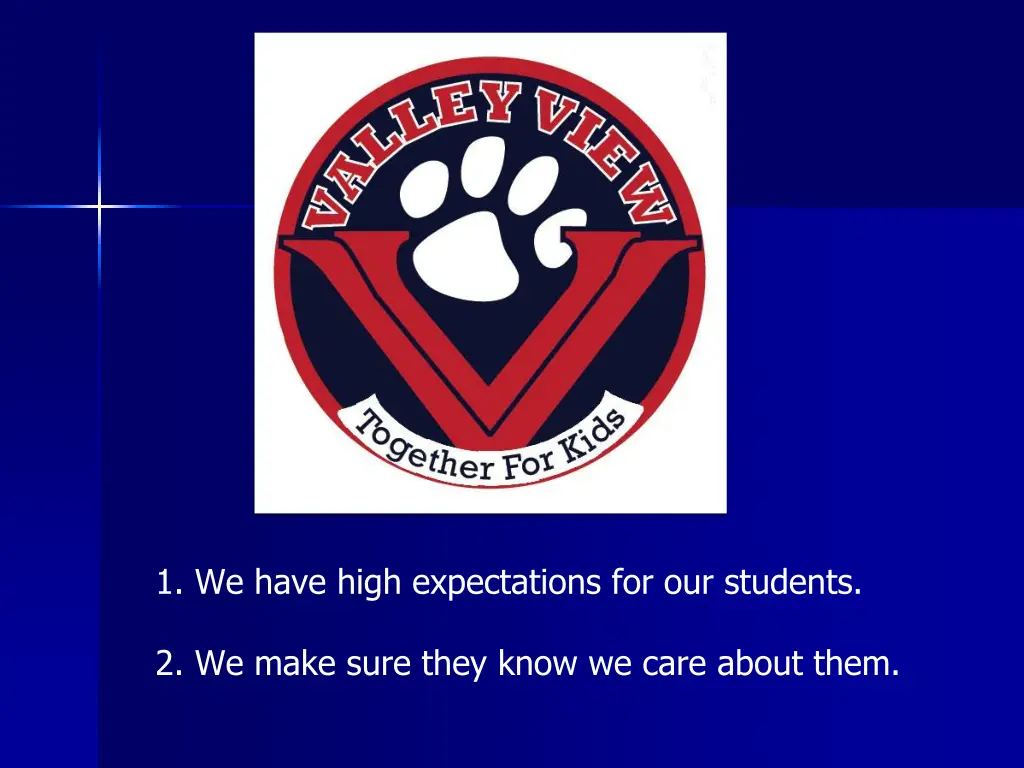 1 we have high expectations for our students n.w