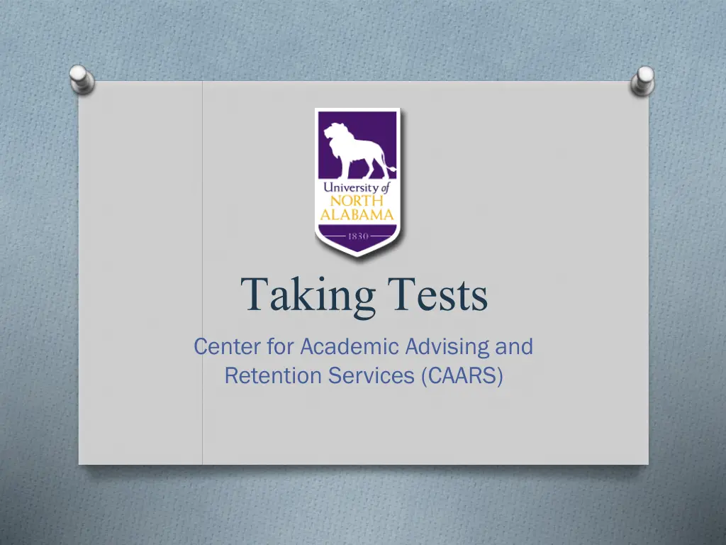 taking tests center for academic advising n.w