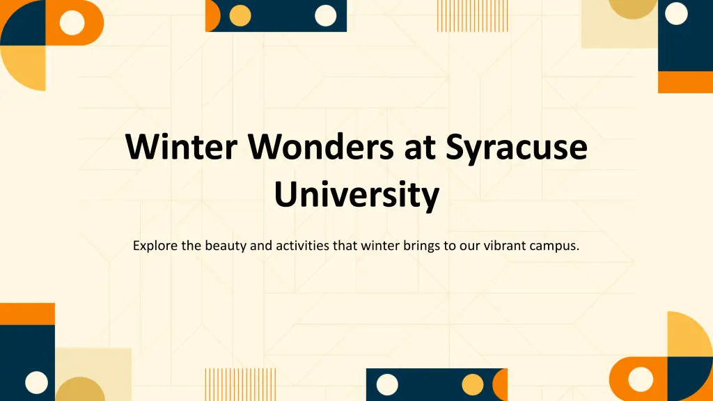 winter wonders at syracuse university n.w