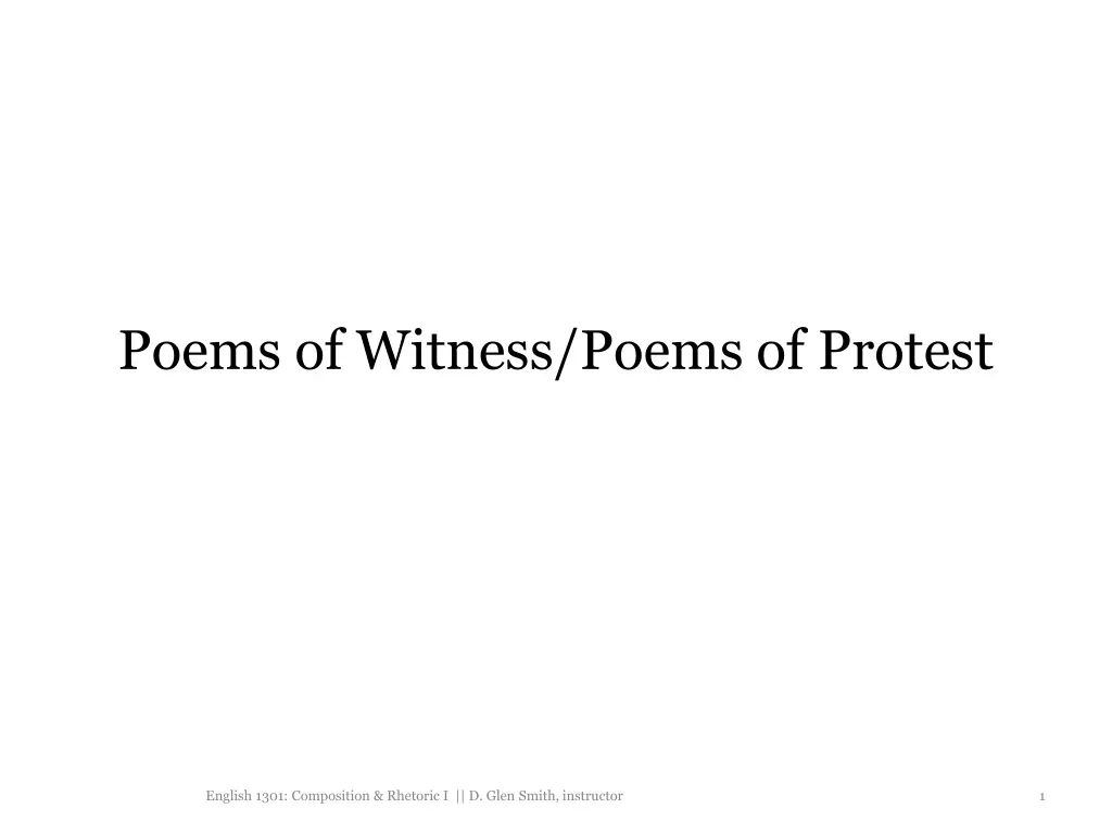 poems of witness poems of protest n.w
