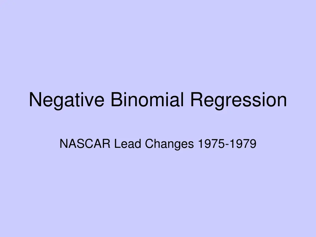 negative binomial regression n.w