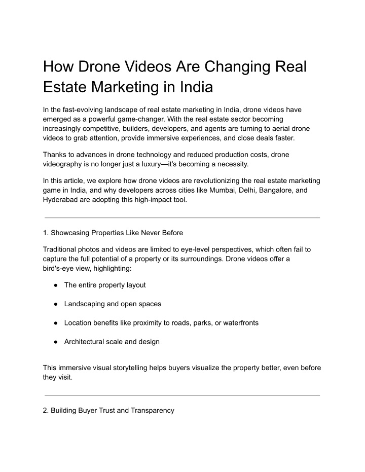 how drone videos are changing real estate n.w