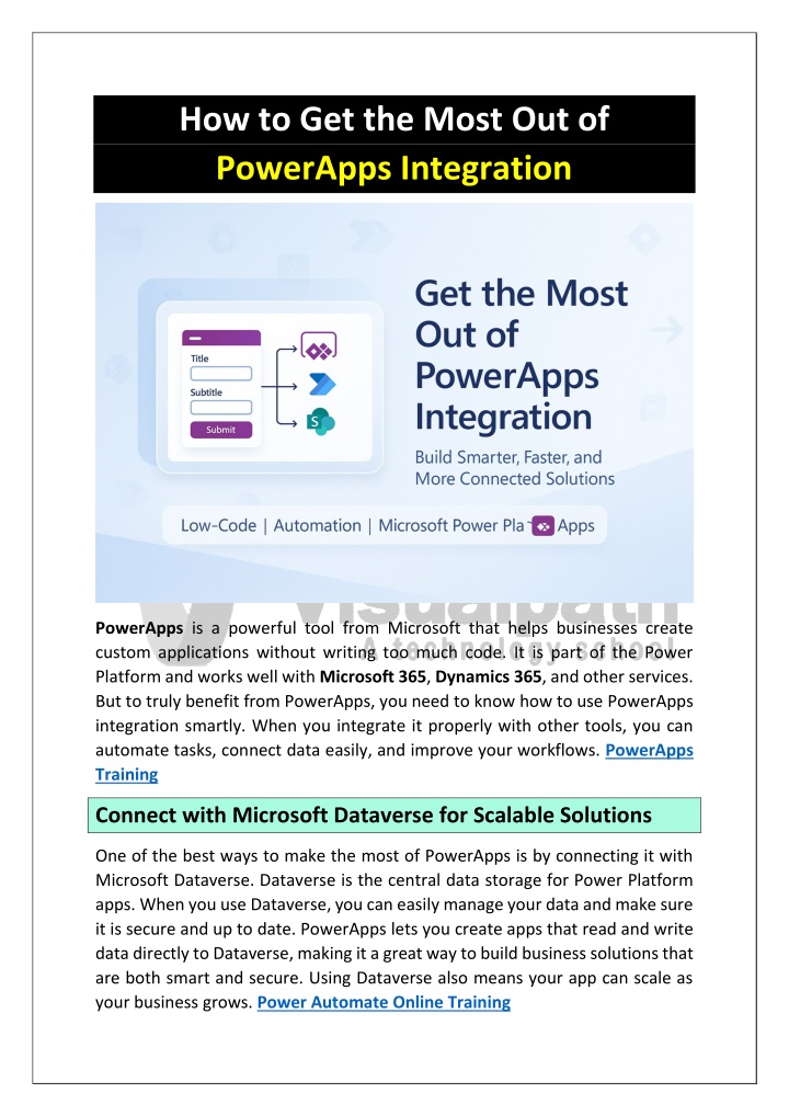 how to get the most out of powerapps integration n.w