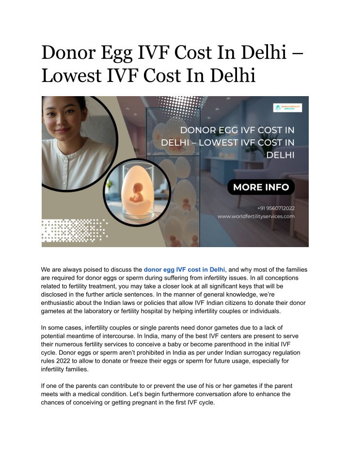 donor egg ivf cost in delhi lowest ivf cost n.w