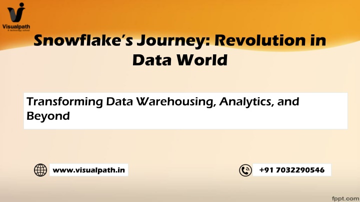 Best Snowflake Online Course Hyderabad Snowflake Training