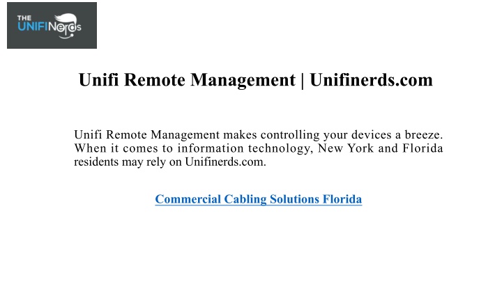 unifi remote management unifinerds com n.w