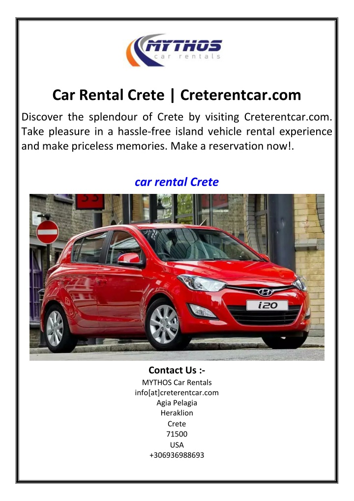 car rental crete creterentcar com n.w