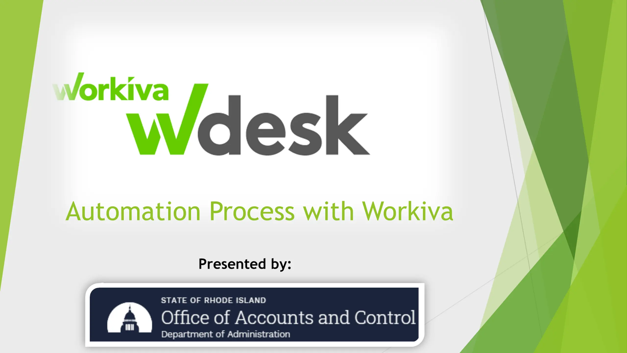 Automation Process with Workiva