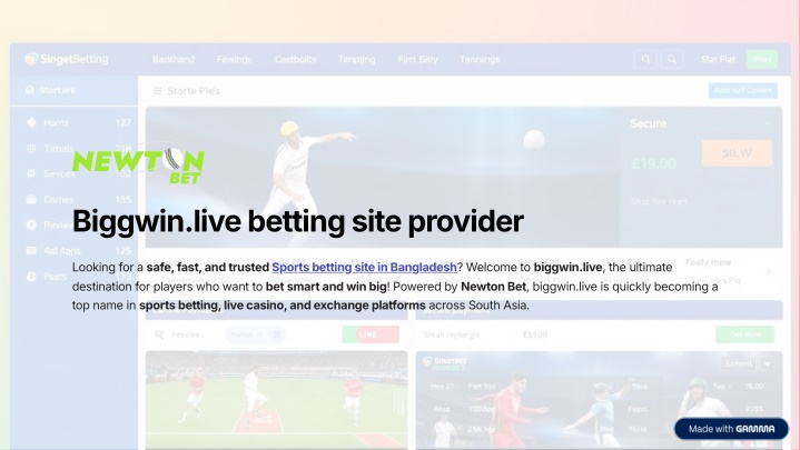 biggwin live betting site provider n.w