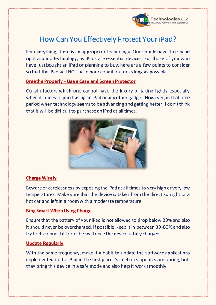 how can you effectively protect your ipad n.w