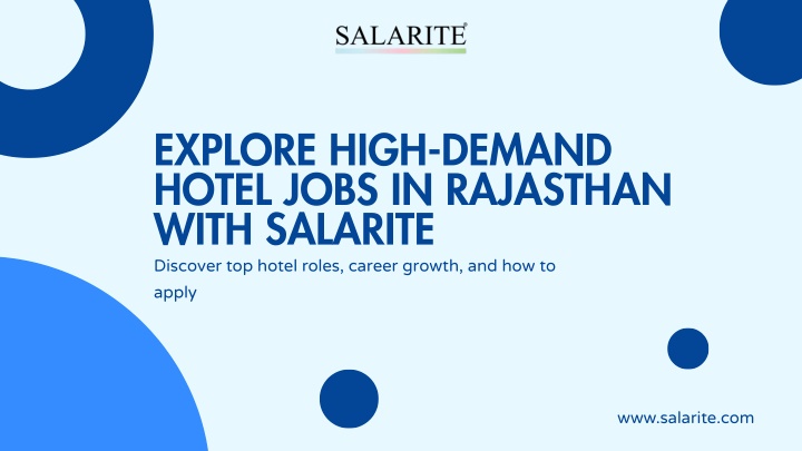 explore high demand hotel jobs in rajasthan with n.w