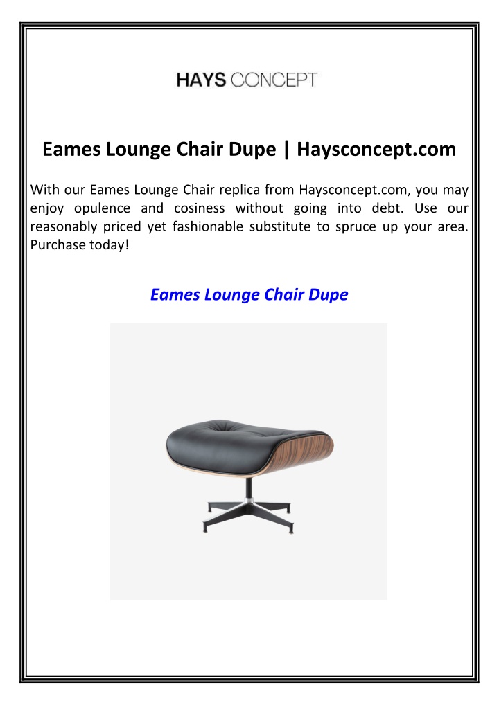 eames lounge chair dupe haysconcept com n.w