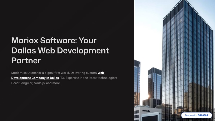 mariox software your dallas web development n.w