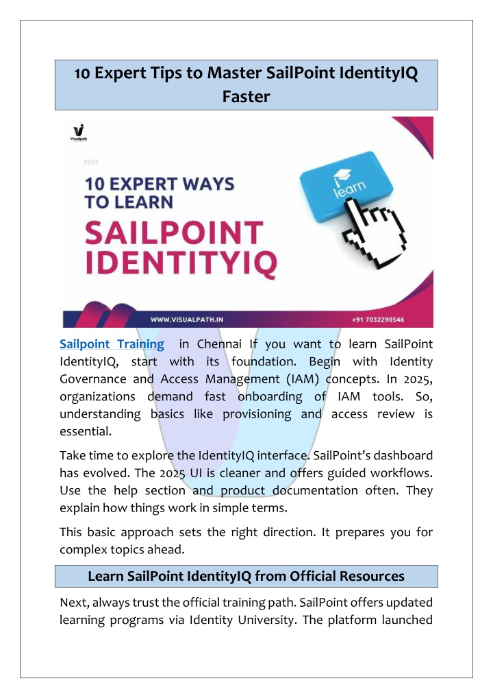 10 expert tips to master sailpoint identityiq n.w