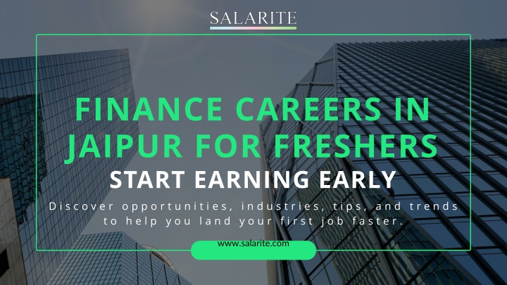 Finance Careers in Jaipur for Freshers