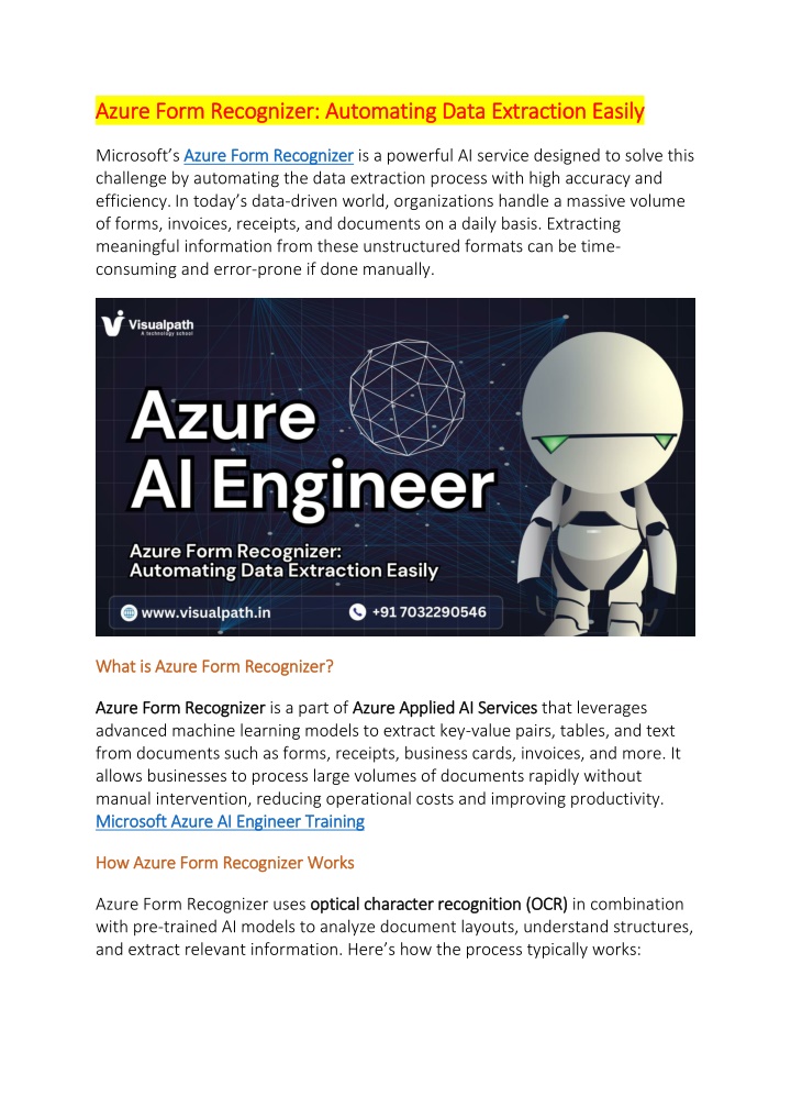 azure form recognizer automating data extraction n.w