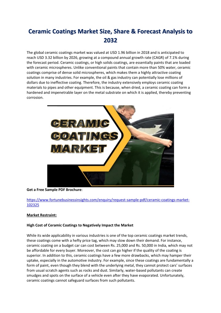 ceramic coatings market size share forecast n.w