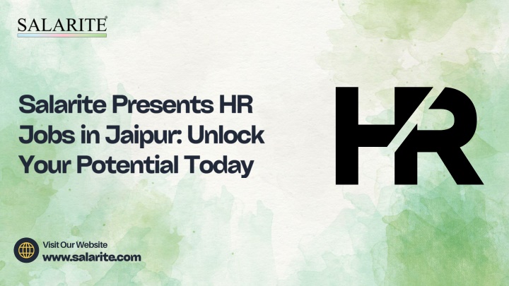 Salarite Presents HR Jobs in Jaipur Unlock Your Potential Today