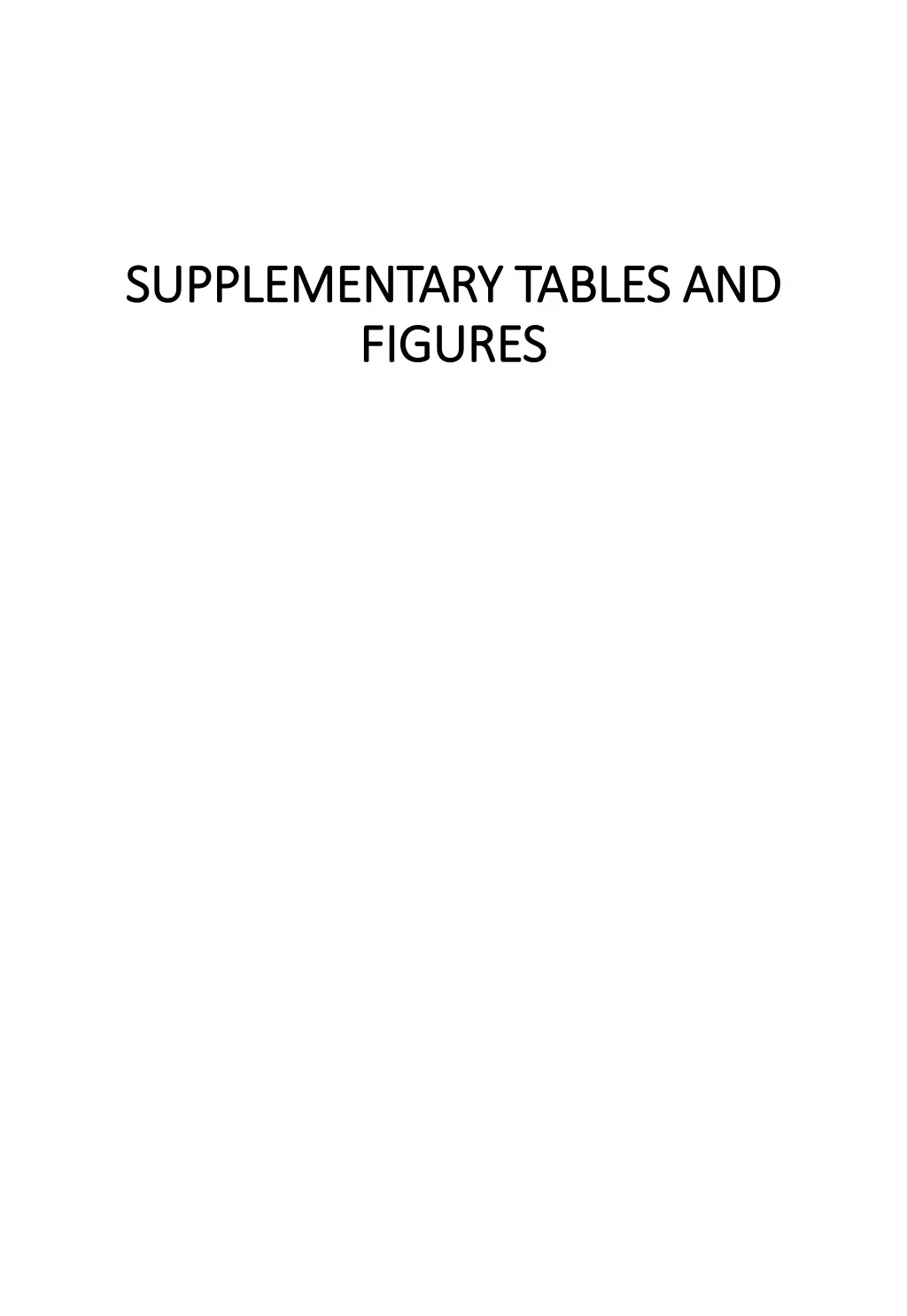 supplementary supplementary tables and figures n.w