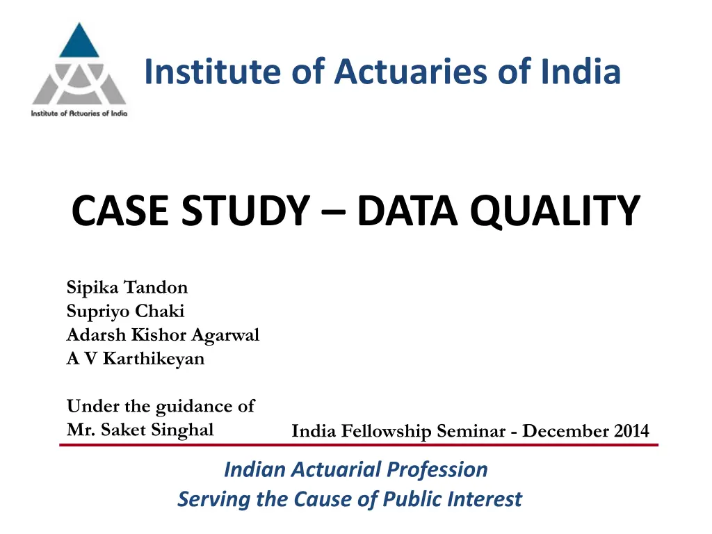 institute of actuaries of india n.w