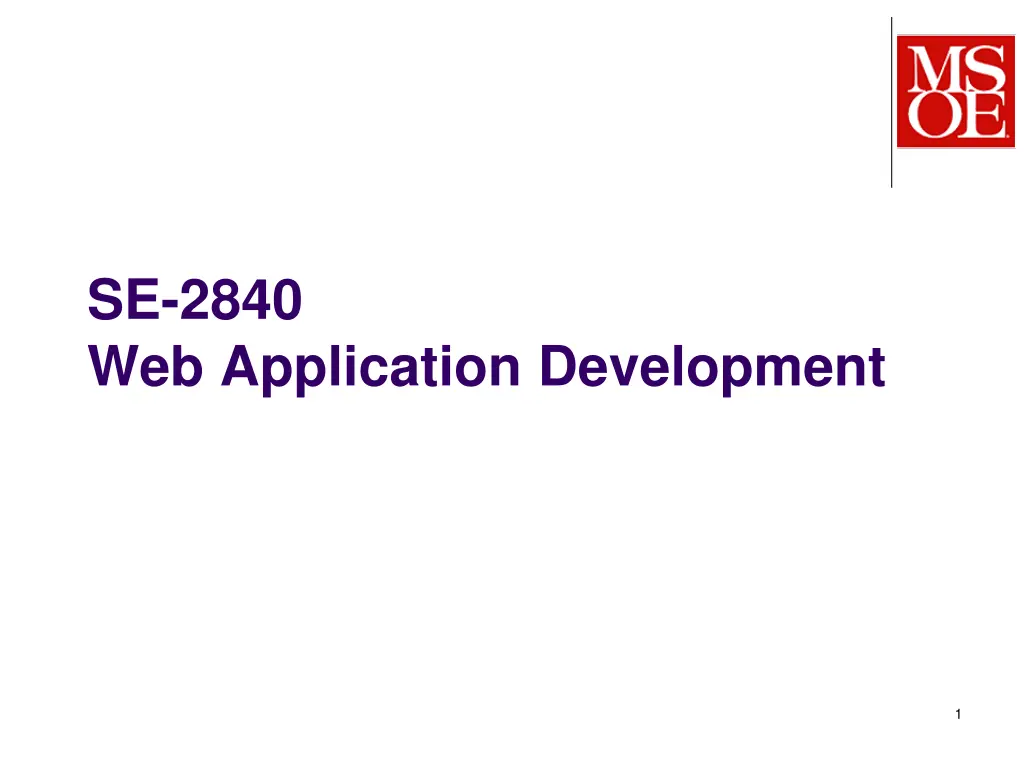 se 2840 web application development n.w