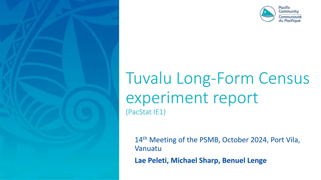 tuvalu long form census experiment report pacstat n.w