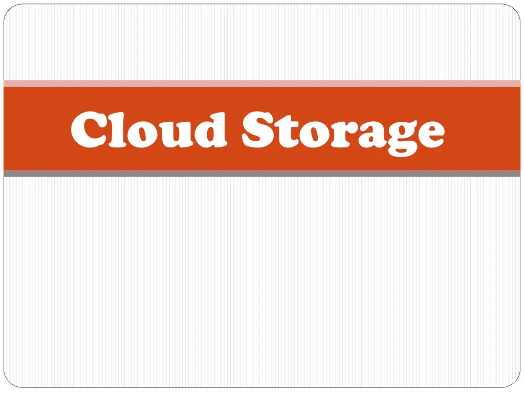 cloud storage n.w