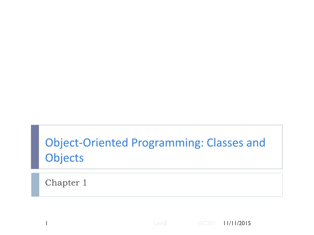 object oriented programming classes and objects n.w