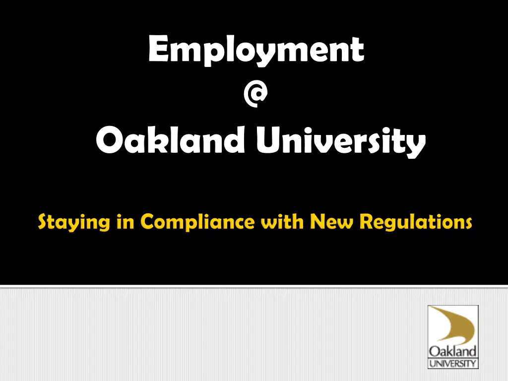 employment @ oakland university n.w