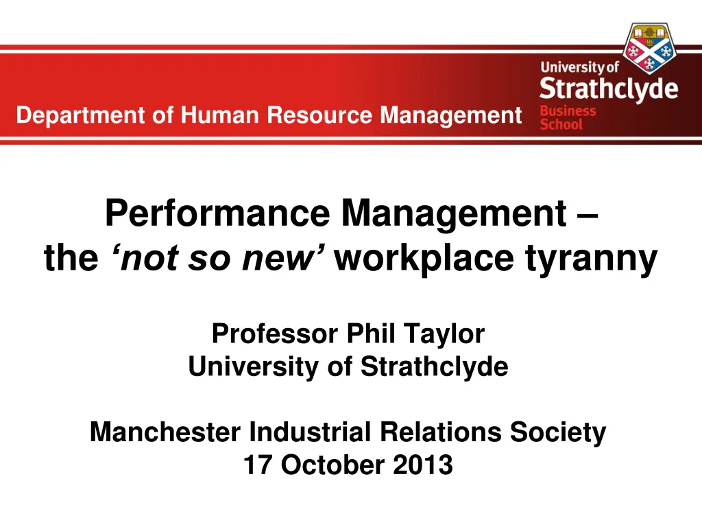 department of human resource management n.w