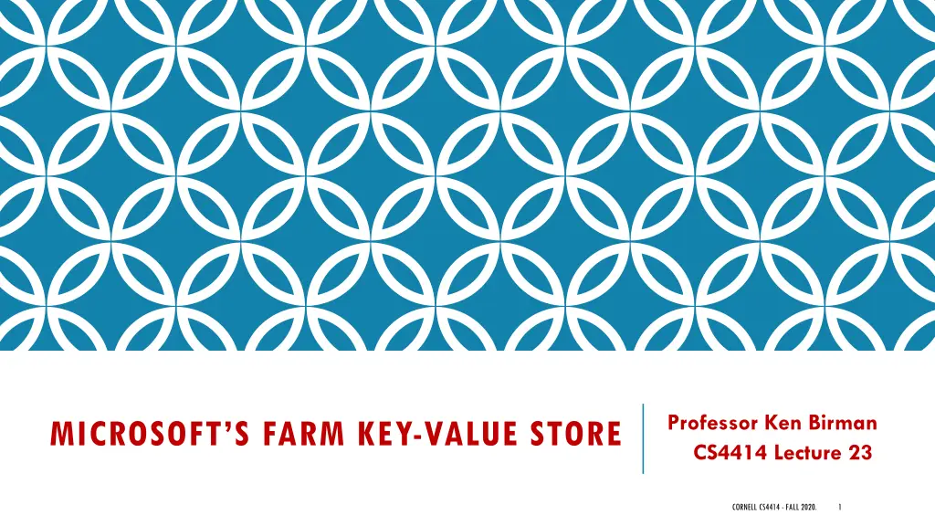 professor ken birman cs4414 lecture 23 n.w