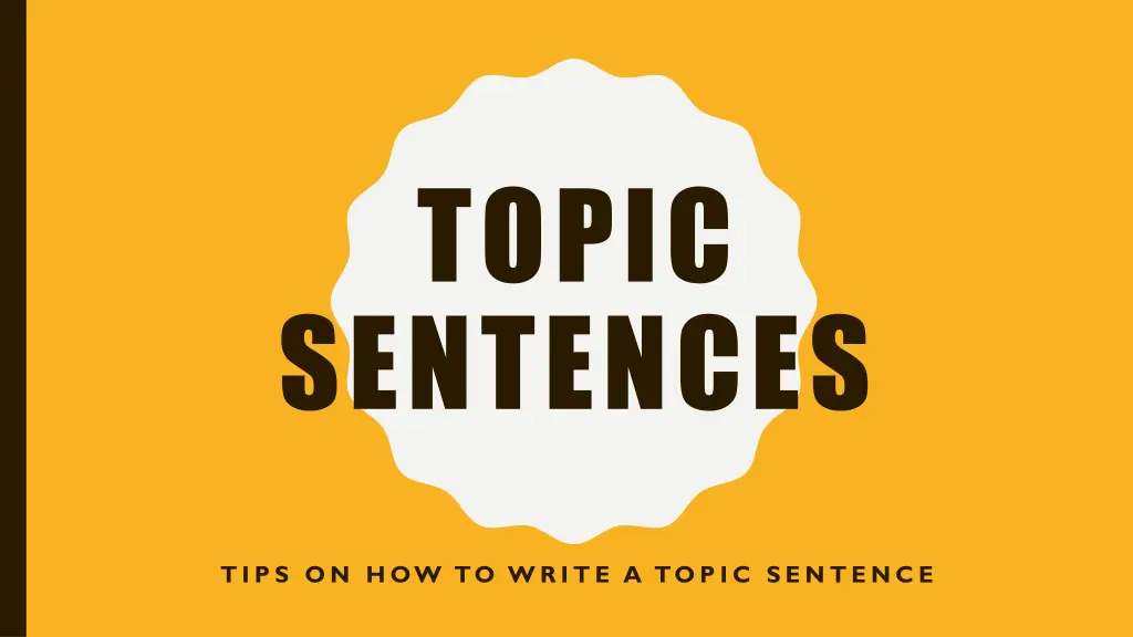 topic sentences n.w