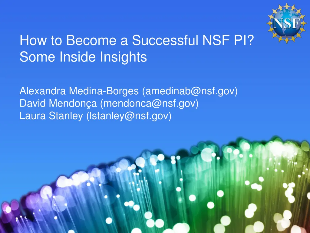 how to become a successful nsf pi some inside n.w