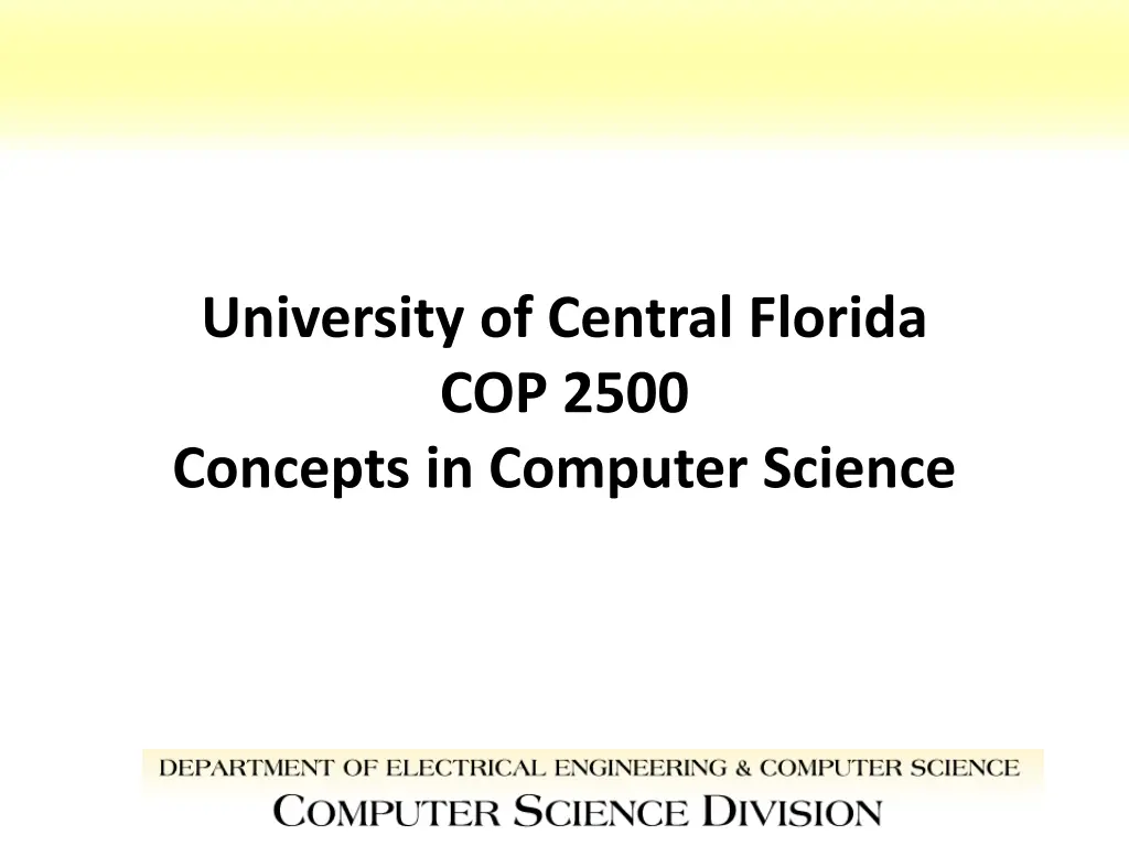 university of central florida cop 2500 concepts n.w