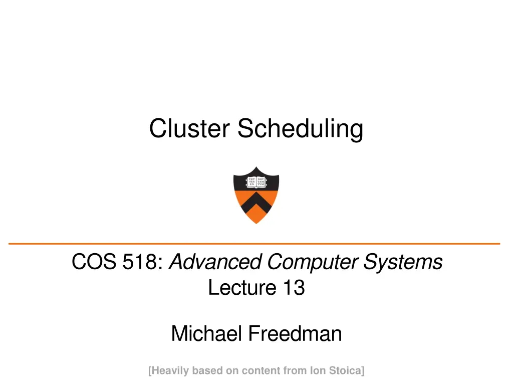 cluster scheduling n.w