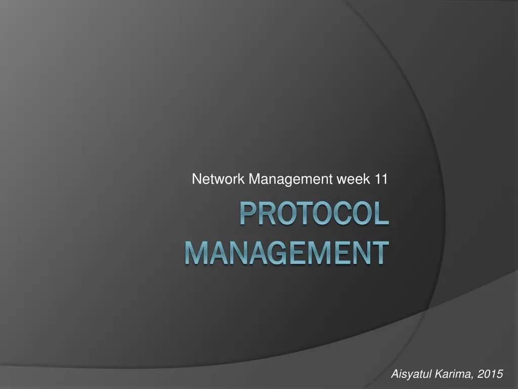 network management week 11 n.w
