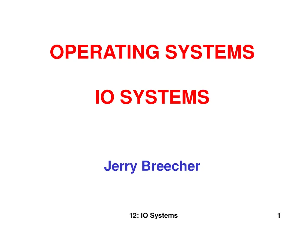 operating systems n.w