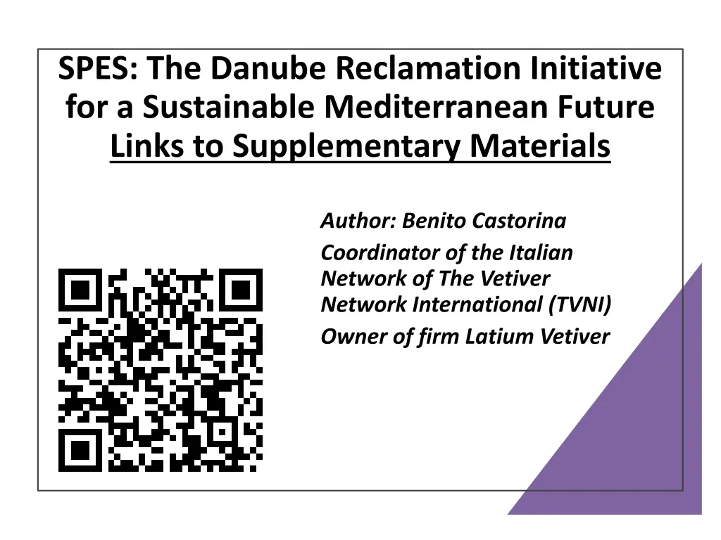 spes the danube reclamation initiative n.w