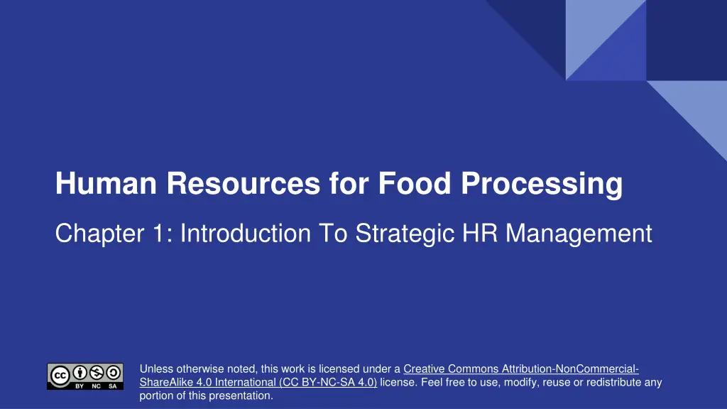 human resources for food processing n.w