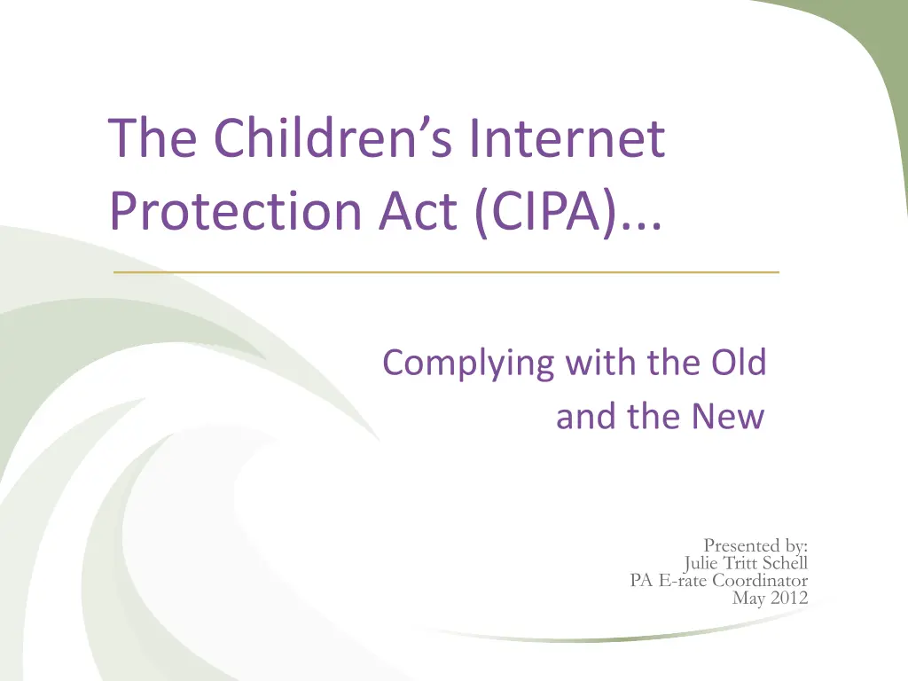 the children s internet protection act cipa n.w